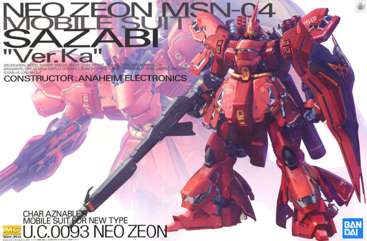 Bandai MG NEO ZEON MSN-04 SAZABI VER.KA 4573102554574 B2 | Lazada