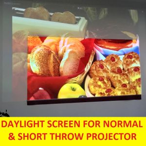 [YEAR END CLEARANCE SALES!] GENERATION 1 100 INCH DAYLIGHT ALR PROJECTOR SCREEN with 50 DEGREE VIEWING ANGLE FOR NORMAL and SHORT THROW PROJECTOR