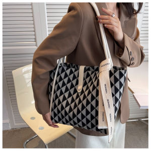 Deuxn- Tas Tote Bag Wanita Import Hitam / Coklat Tas Kerja / Tas Bahu