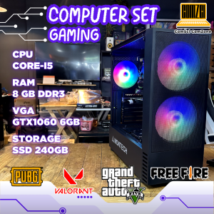 คอมพิวเตอร์ประกอบ Core-i5 / Ram 8GB / SSD 240GB / GTX1060 6GB ทำงาน เล่นเกม PUBGFreefireGTAVValorant -ComSciComZone