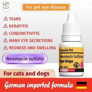 CASSIEL PET Gentamicin Sulfate Eye Drops For Infection For Dogs & Cats Eyes And Tear Stain Remover