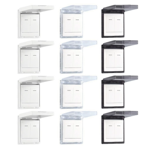 Watertight Electrical Switcher Cover Transparent Housing Seamlessly Wall Mounting For Bathroom Kitchen ImpactProof