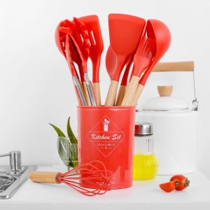 COD SUTIL SENDOK MASAK SILICONE KITCHEN UTENSILS SET 12 PCS/SET Sillicone Utensil Set / Peralatan Masak Goreng Tumis Rebus Panggang Sutil Spatula Silikon
