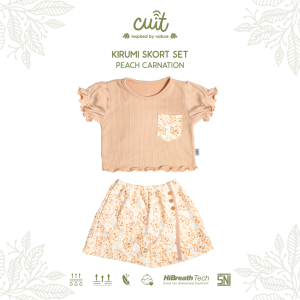 [BEST SELLER] CUIT Kirumi Skort - Setelan Pendek Rok Celana Anak Motif Bunga Lucu 1-4 Tahun