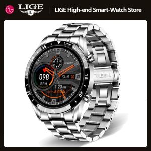 【Fast Delivery In Stock】XIAOMI LIGE Smart Watch Men Full Touch Screen Sports Fitness Smart Bracelet IP67 Waterproof Bluetooth For Android & Ios Smartwatch Men Jam tangan lelaki Smart WristWatch