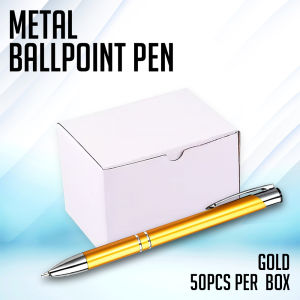 MP00 50pcs Metal Ballpoint Pen Office School Stationery Retractable Ball Point Pen