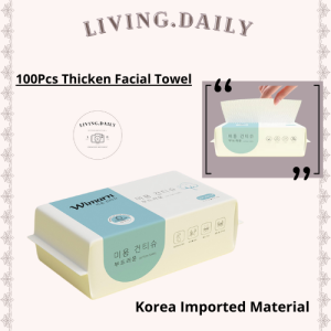 100pcs Thick Pure Cotton Face Tissue Disposable Face Tissue Cleansing Towel 全棉 洗脸巾 厚洗脸巾