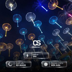 Combo 10 đèn LED Sứa Đổi Màu Đường Kính 20-30cm Trang Trí Phòng Ngủ Quán Cà Phê Quán Ăn Và Không Gian Sân Vườn