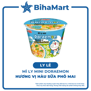 [LY LẺ] - ACECOOK - Mì ly mini Doraemon hương vị Hàu Sữa Phô Mai (48g/ly) - Mì ly trẻ em - Mì Doremon bổ sung canxi