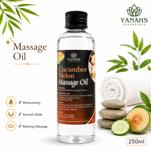 Cucumber Melon Massage Oil - Moisturizing Smooth Glide Relaxing Massage - 250ml