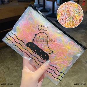 [COD] WEICHENG 1000PCS Disposable Rubber Bands Elastic Hair Ties Rings Band Kids Girl Ponytails