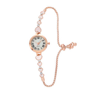 Jam Tangan Wanita Tali Rantai Serut Simple Elegant Jam Analog Fashion Korea Model Bulat/jam tangan wanita model terbaru/jam tangan model gelang serut/jam tangan fashion wanita cx03