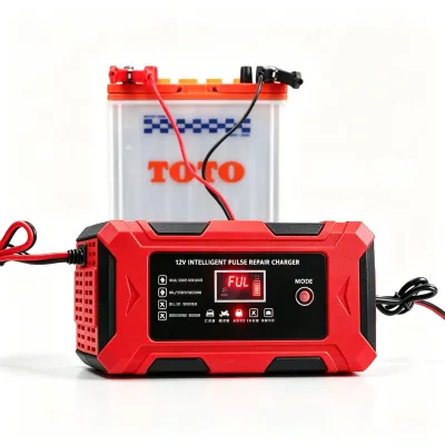 【รับประกัน 5 ปี】เครื่องชาร์จแบตเตอรี่ 12V/24V ชาร์จเร็วความเร็วสูง เครื่องชาร์จรถยนต์แบบพกพา เครื่องชาร์จแบตรถยนต์