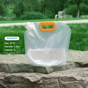 Tas Air Minum กลางแจ้งพับได้2.5/5/10Lเดินป่าตั้งแคมป์ใส่ที่เก็บน้ำแบบพกพาภาชนะใส่น้ำขนาดใหญ่แบบใช้ซ้ำได้