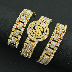 Rotatable Dollar Watch Chain Pendant Necklace Jewelry for Men.AutoMaxion