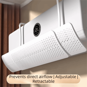 WAYCAI Anti-Direct Blowing Air Conditioning Windshield Windproof Adjustable Confinement Cold Air Guide Retractable Air Outlet Baffle Universal