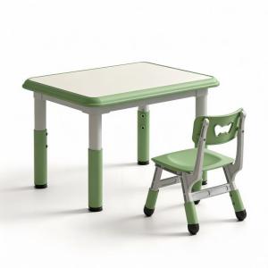 Plastic Table And Chair Set for Toddlers Drawing Eating Learning Game Adjustable Desk Kids Play Toys Baby Feeding Nursery School