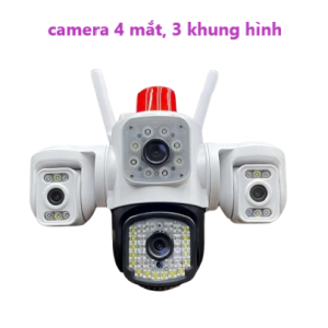 [TẶNG hộp kt] Camera wifi Yoosee 4 mắt 3 màn hình hướng độc lập full HD sắc nét báo động hú to đàm thoại rõ.
