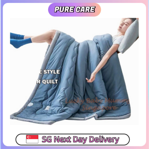 【Pure Care】 Japanese Style Summer Quilt Blanket Light Weight Cotton Blanket 110/ 150/180/200cm Comforter Quilt