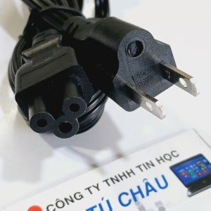 Dây nguồn Adapter Laptop (3 lổ Hoa mai) dài 1.5m (Cáp Dẹp / Cáp Tròn)