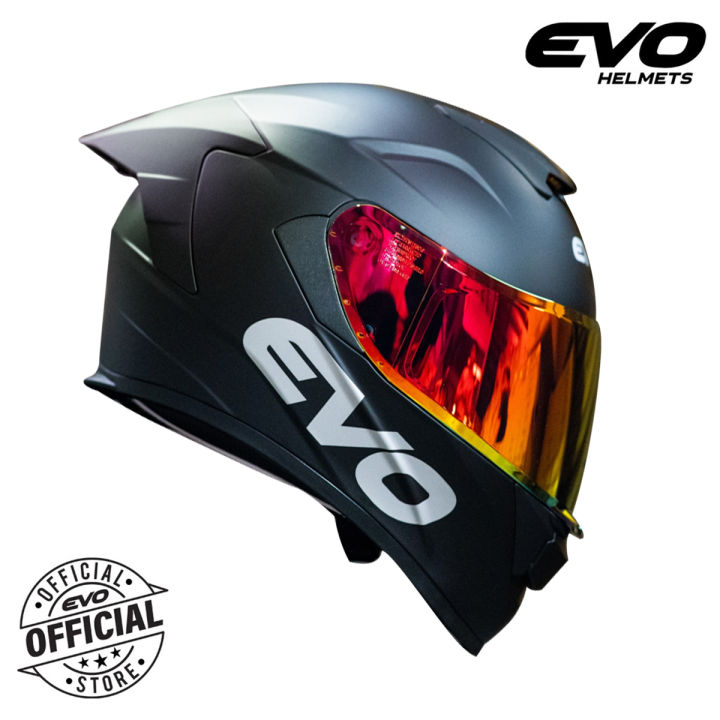 EVO GTPRO Plain Dual Visor Full Face Helmet with Free Clear Lens