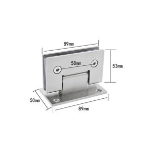 90° Shower Door Hinge 304 Stainless Steel Wall To Glass Bathroom Hinge Wall Mount Shower Glass Hinge