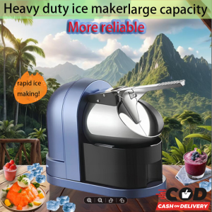 Electric ice breaker Heavy double blade Shaved ice High power ice maker Stainless steel large capacity ice breaker