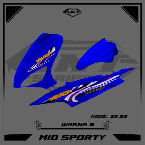 Striping Sticker Motor Mio Sporty/Mio Smile Bahan Transparan Variasi List ZR93