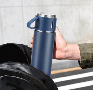 IFUN Valentine gifts Tumbler Vacuum Insulated Flask Set Stainless Steel 500mL with 3pcs 240mL Coffee Mugs Bottle Drinkware
