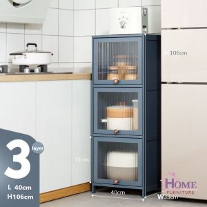 🔥Ready Stock🔥30/40 crevice storage cabinet/kitchen rack/floor-to-ceiling multi-layer living room bedroom cabinet