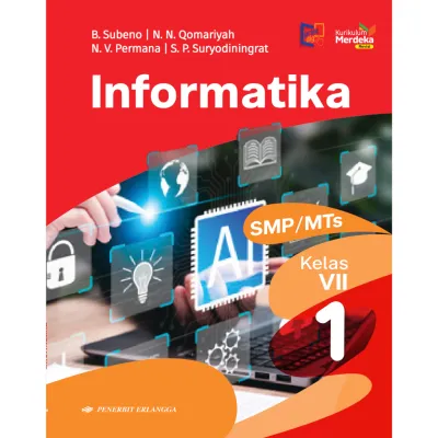 [Erlangga Official] Informatika Smp/Mts Full Color Kelas 7 8 9 Kurikulum Merdeka