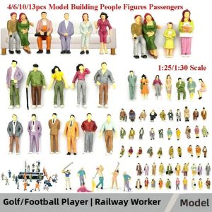 RBRY 10/50pcs 1:25/1:30/1:300 Scale Model Building People Multistyles Assorted Poses Train Scenery Passengers High Quality Mixed Color Figures Passengers