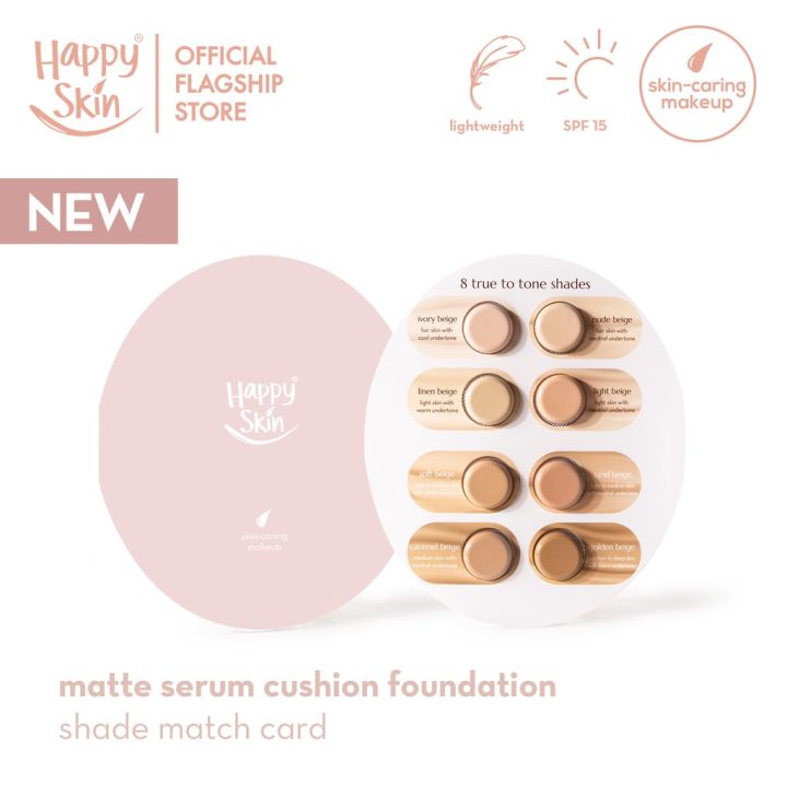 Happy Skin Matte Serum Cushion Foundation Shade Match Card | Lazada PH