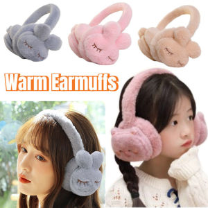 Adult Children Earmuff Adjustable Plush Skin-friendly Cute Rabbit Earmuff Winter Ear Warmers Outdoor