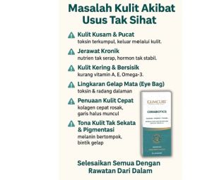 cerabiotics whitening booster nak Kulit Putih cerah & Badan Slim? hanya 1 paket sehari