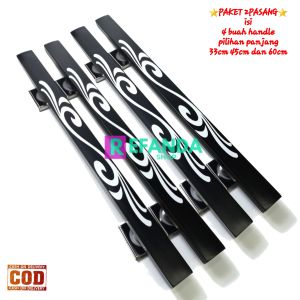 paket 4 biji gagang tarikan pegangan pull handle pintu rumah minimalis pilihan panjang 33cm 45cm dan 60cm bahan stainless steel untuk pintu depan dan kamar