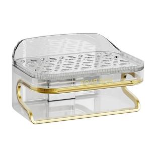 Đĩa đựng xà phòng cho vòi hoa sen phòng tắm Xà phòng cục chủ hai lớp gắn tường xà phòng Savers container với thoát nước Khay xà phòng trường hợp