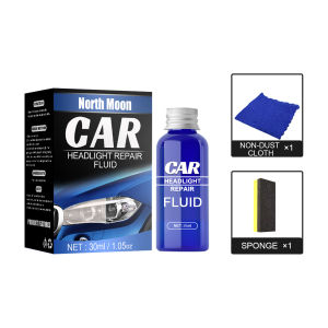 Jaysuing Car Headlight Repair Fluid 10/30/50ml Car Headlight Polishing Agent Scratch Remover Repair Fluid Headlight Lens Restoration System Auto Accessories Headlight Restorer Car Lights Polishing Kit Chemical Repair Renovation Auto Detailing Liquid