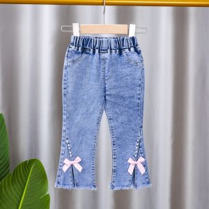 1-5 Years Kid Jeans Autumn Girls Fashion Korean Flare Long Pants Spring Baby Denim Trousers