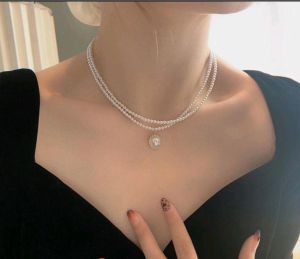 JWS - Kalung Wanita Korea Juntaian Edisi Mutiara