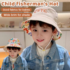 Letter U Cotton Baby Cute Double-sided Bucket Hats Classical Boys Girls Fisherman Hat Caps for Kids 0-10 Years
