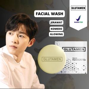 AMPUH!! Sabun Pemutih Kulit Wajah Glutamen Soap with Scrub BPOM Sabun Pemutih Kulit Muka Sabun Pencerah Kulit Badan dan Wajah Sabun Lidah Buaya Sabun Pemutih Herbal Sabun Pemutih Kulit Wajah Sabun Hanasui ORIGINAL