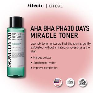 Some By Mi AHA.BHA.PHA 30 Days Miracle Toner 150ml - Low pH Exfoliating Toner with Tea Tree & Niacinamide Removes Dead Skin Cells Controls Oil & Improves Complexion for Acne-Prone Skin
