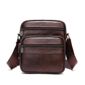 Royal Bagger Genuine Cow Leather For Men Sling Shoulder Bag Multifunction Business Casual Man Crossbody
