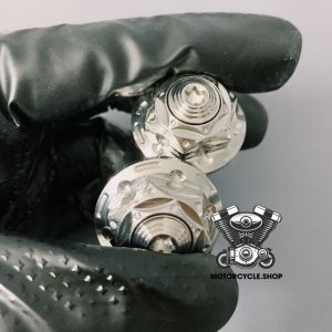 Gù tay lái SALAYA hình ngôi sao - chất liệu INOX 304 sáng bóng nặng và đầm chắc - cam kết chất lượng (giá 1 cặp)