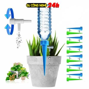 Vòi Tưới Cây Nhỏ Giọt - Hệ thống tưới nước nhỏ giọt tự động xoay 360 độ Van tưới nước nhỏ giọt tự động thông minh dùng cho cây hoa gia đình