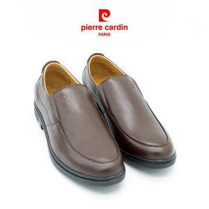 Giày lười nam Pierre Cardin chất liệu da bò thật nhập khẩu đế cao su chống trơn trượt bảo hành 12 tháng màu nâu PCMFWL 702