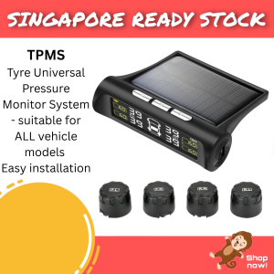 Tire Pressure Monitoring System TPMS Tire Pressure Monitor System Solar Charger 4 External sensors 5 Alarm LCD Real Time Display Auto Sleep Mode Easy To Install