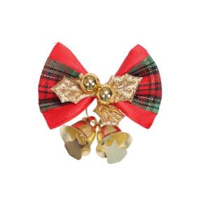 1/3/5Pcs Christmas Bow with Small Bells / Xmas Tree Wreaths Bowknot Hanging Pendant Decor