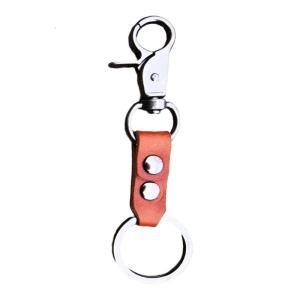 Retro Design Key Ring For Men Heavy Duty Metal Hook Natural Leather Texture Secure Keychain Sturdy Mens Key Ring